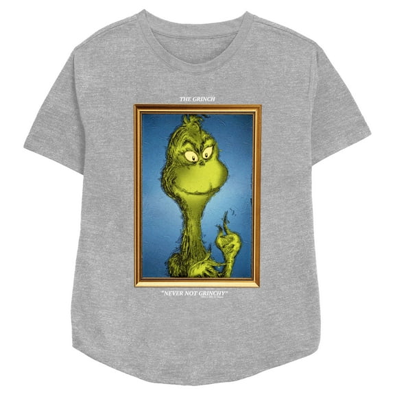 Women's Dr. Seuss Framed Grinch Painting  Graphic T-Shirt