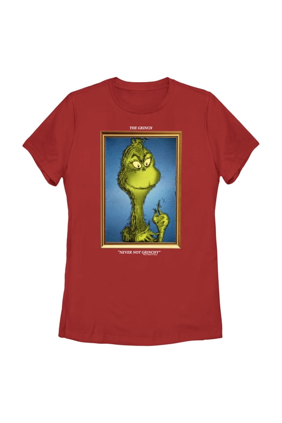 Women's Dr. Seuss Framed Grinch Painting Graphic T-Shirt