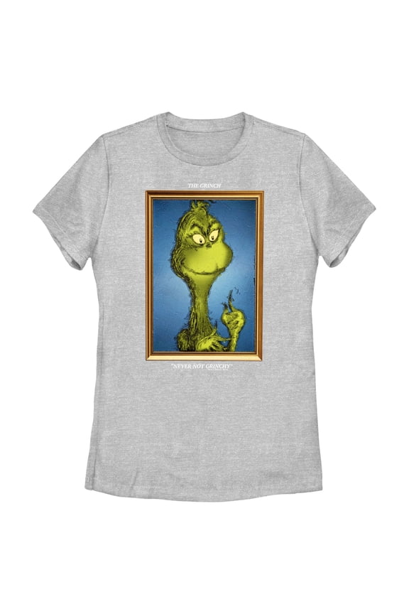 Women's Dr. Seuss Framed Grinch Painting Graphic T-Shirt