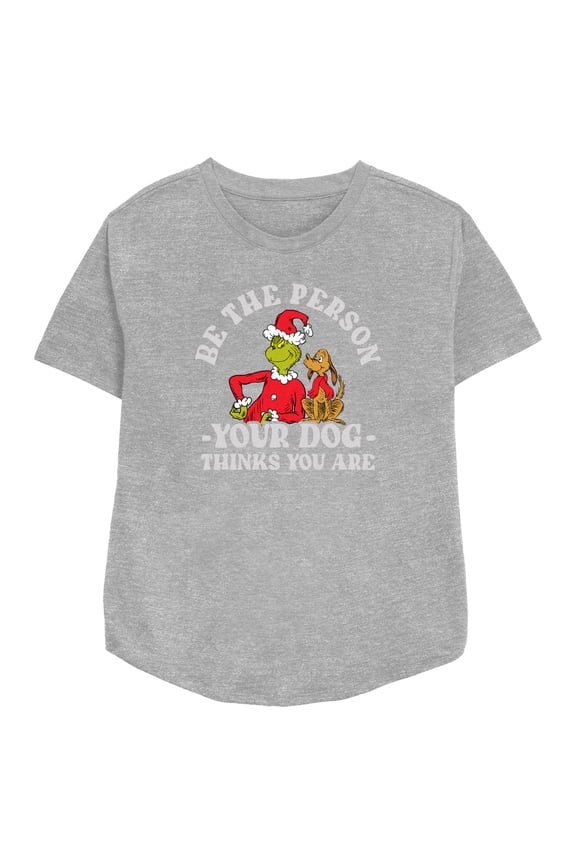 Women's Dr. Seuss Grinch Christmas Be the Person Graphic T-Shirt
