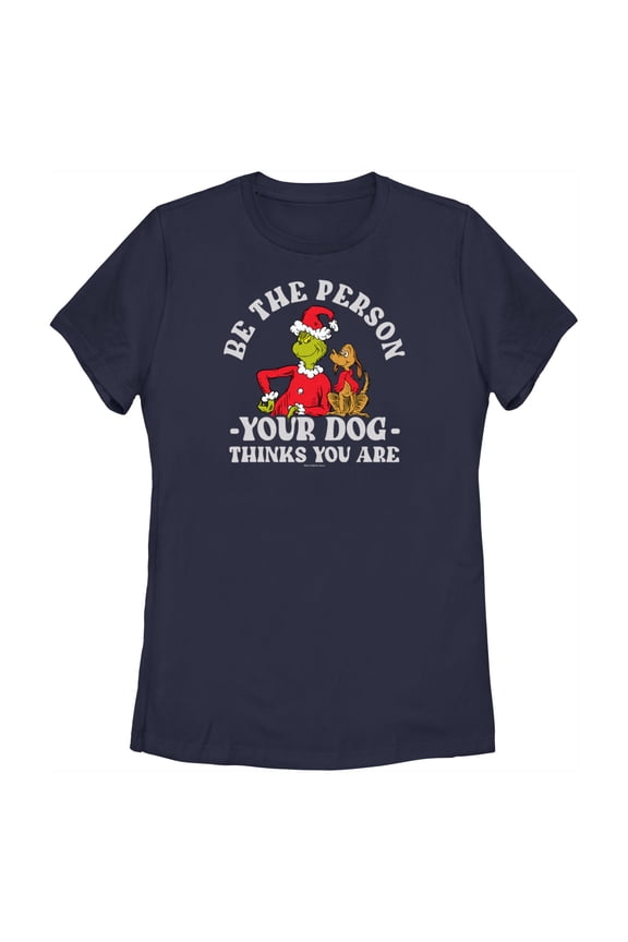 Women's Dr. Seuss Grinch Christmas Be the Person  Graphic T-Shirt