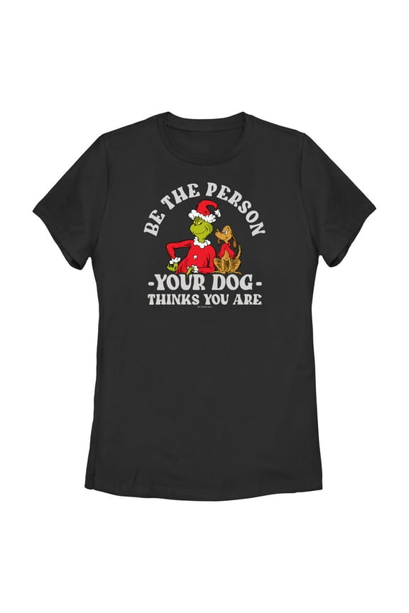 Women's Dr. Seuss Grinch Christmas Be the Person Graphic T-Shirt