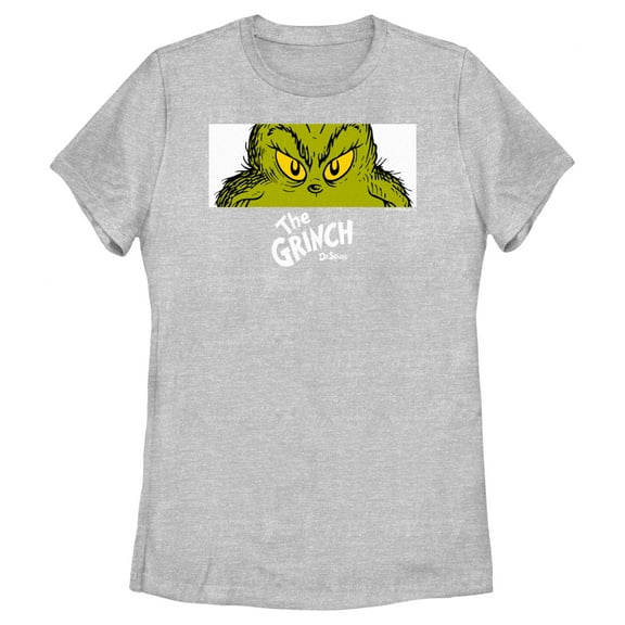 Women's Dr. Seuss Grinch Eyes Graphic Crop T-Shirt