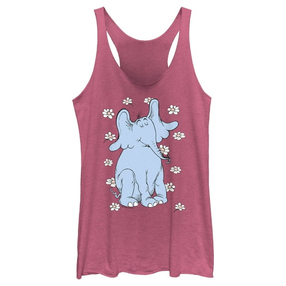 Women's Dr. Seuss Horton Daisies Portrait  Racerback Tank Top