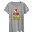 thumbnail image 1 of Women's Dr. Seuss The Grinch Stink Stank Stunk Graphic Tee Color: Heather Gray Size: SMALL, 1 of 2