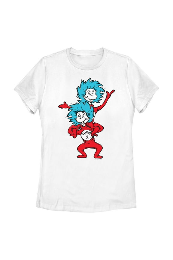Women's Dr. Seuss Thing One and Thing Two  Graphic T-Shirt