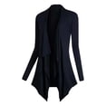 thumbnail image 1 of Women's Drape Front Open Cardigan Long Sleeve Irregular Hem Soft Knit Lightweight Comfortable Stylish Layering Piece, 1 of 2