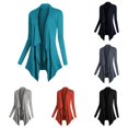 thumbnail image 1 of Women's Drape Front Open Cardigan Long Sleeve Irregular Women's plus Size Sweaters M, 1 of 4
