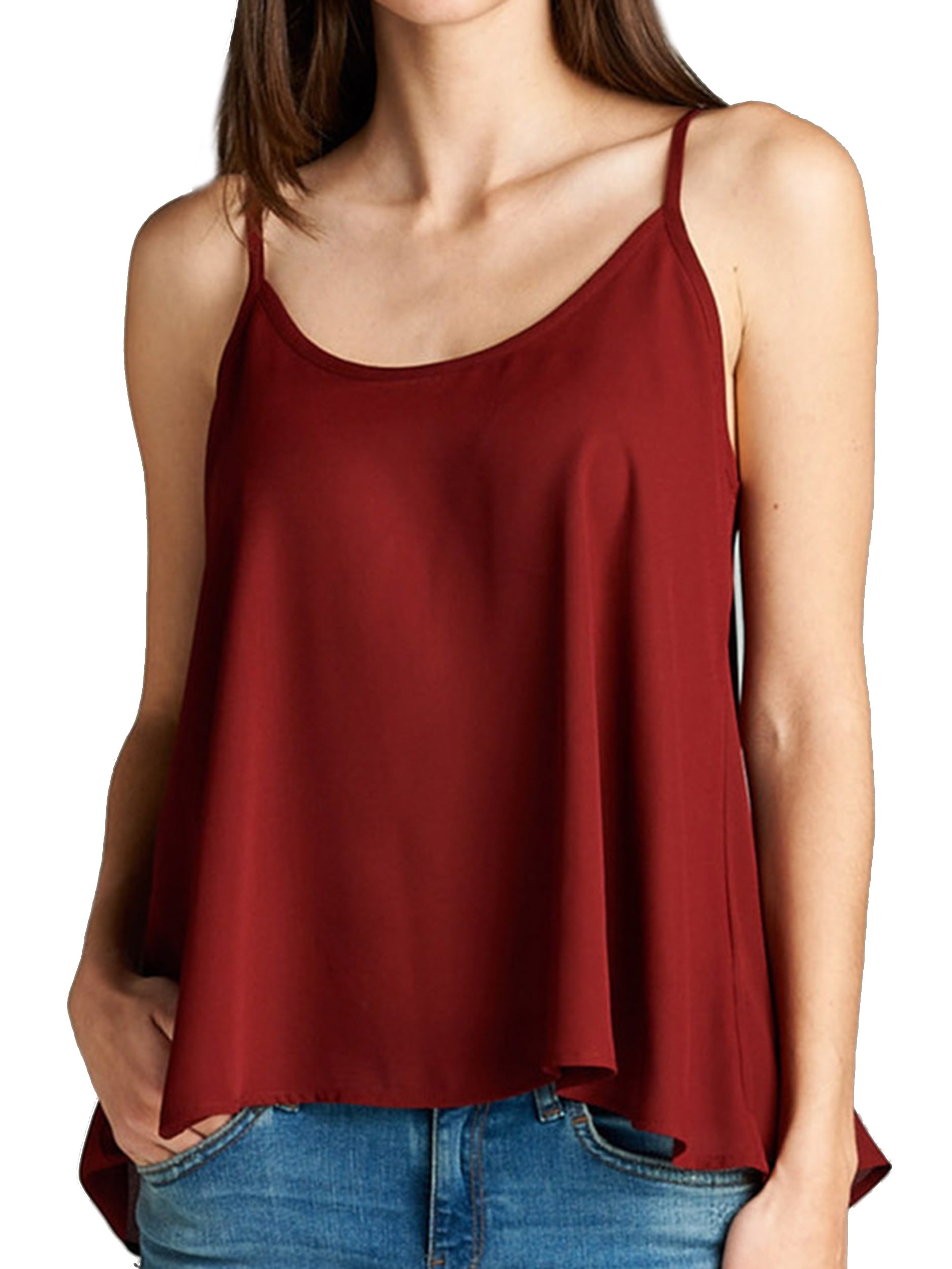 Chiffon spaghetti cheap strap top