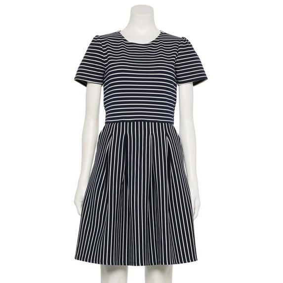 Women's Draper James Short Sleeve Knit Dress Color: Navy Size: MEDIUM