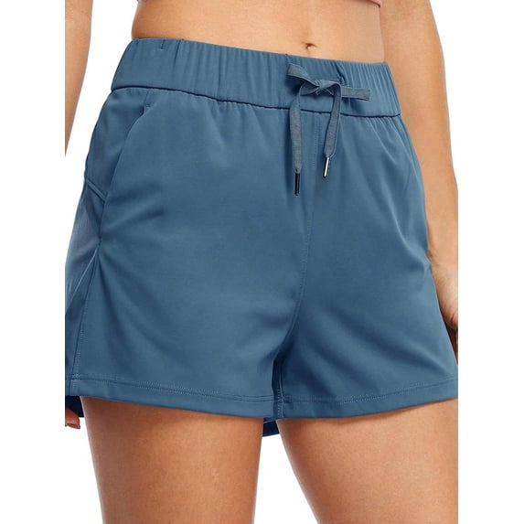 Women's Drawstring Athletic Shorts, Loose Fit Running Yoga Shorts for Fitness and Casual Wear High Waisted Workout Activewear Women Biker Short