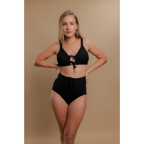 Women's Drawstring Brief (2 /pack |Size: 8 | Color: Black )