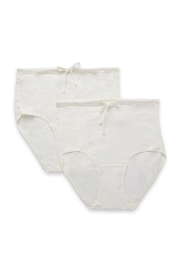 Women's Drawstring Brief (2 /pack |Size: 8 | Color: Natural )