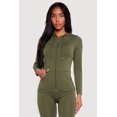 thumbnail image 1 of Women's Drawstring Hooded Zip Front Track Jacket, 1 of 4