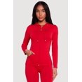 thumbnail image 1 of Women's Drawstring Hooded Zip Front Track Jacket, 1 of 4