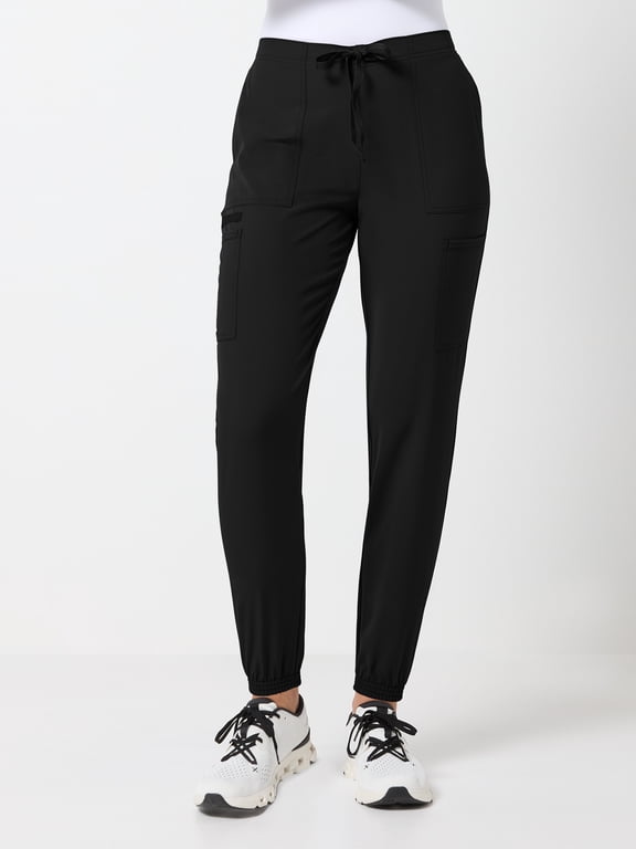 Core Essentials Women’s Drawstring Cargo Jogger Scrub Pant, Sizes XS–3XL