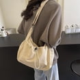 thumbnail image 1 of Women's Drawstring Shoulder Bag Nylon Crossbody Bag with Multi Pockets Lightweight Large Capacity Travel Bag with Adjustable Strap Messenger Purse, 1 of 3