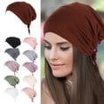 thumbnail image 1 of Women's Drawstring Turban Cap, Liner Cap for Cancer Chemotherapy, Muslim Head Wrap for Comfort, Medical Use, and Daily Modest Wear, Soft and Adjustable-A, 1 of 5