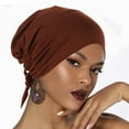 thumbnail image 1 of Women's Drawstring Turban Cap, Liner Cap for Cancer Chemotherapy, Muslim Head Wrap for Comfort, Medical Use, and Daily Modest Wear, Soft and Adjustable-B, 1 of 4