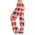 thumbnail image 1 of Women's Drawstring Valentine's Day Printed Casual Pants, Elastic Waist Lounge Pants for Women, Holiday Themed Sleepwear Pajama Pants, Comfortable Fit,Red,2XL, 1 of 7