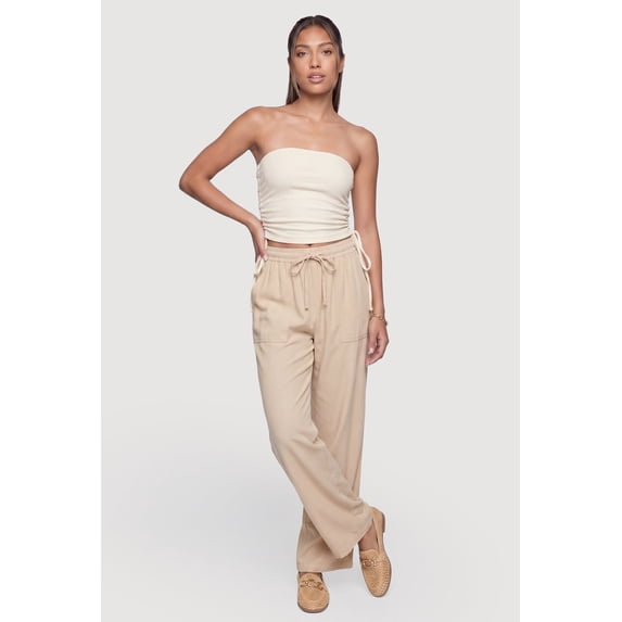 Women's Drawstring Waist Carpenter Dress Pants