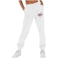 thumbnail image 1 of Women's Drawstring Waist Dog Paw Heart Print Sweatpants Fleece Jogger Baggy Lounge Pants with Pockets, 1 of 4