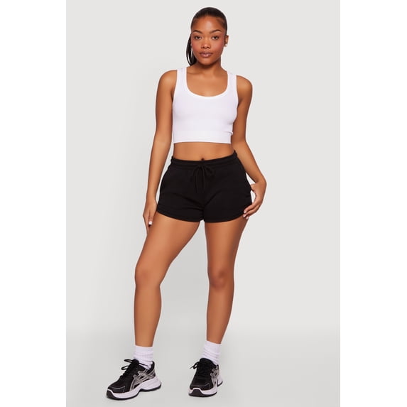 Women's Drawstring Waist Dolphin Sweatshorts
