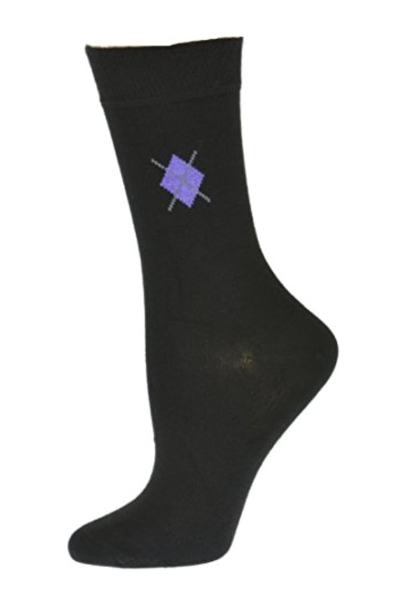 Women's Dress Casual Argyle Bamboo Crew 1 Pair and 3 Pair Pack Socks 4020