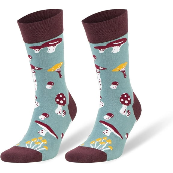 Women's Dress Colorful Combed Cotton Crew Socks Shoe Size 8 to 12