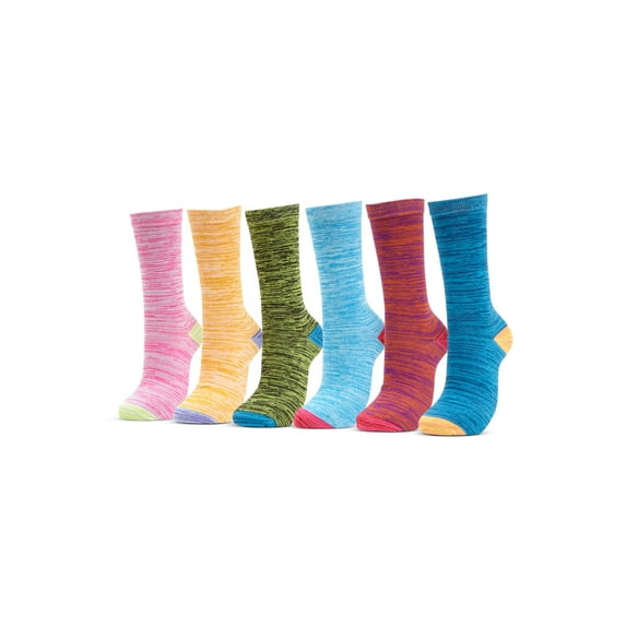 Women's Dress Crew Socks 6 Pack Color: Autumn Cheer Size: MEDIUM