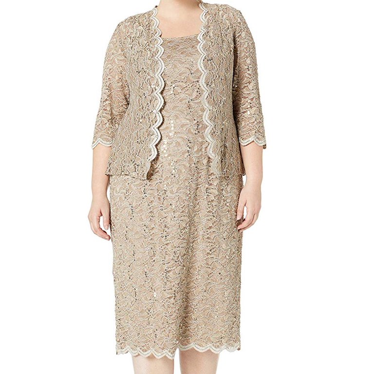 Sheath Lace Jacket Dress –