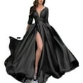 thumbnail image 1 of Women's Dress Lace Sequins Full Swing Sexy Long Skirt Tail Banquet Evening Dress, 1 of 3
