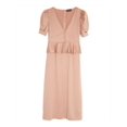thumbnail image 1 of Women's Dress Nude Sheath Ruffle Midi 2, 1 of 2