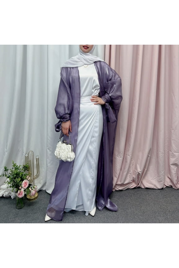 Women's Dress Puff Sleeve Cardigan Robe plus Woman Sweater Womens Sweater Duster Long Short Cardigan Sweater Cardigan Open Front Tops for Women Versatile Cardigan Lace Kimonos for Women Cardigans for