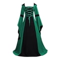 thumbnail image 1 of Women's Dress Retro Style Trumpet Sleeve Long Floor Length Gothic Attire for Special Events and Themed Parties, 1 of 6