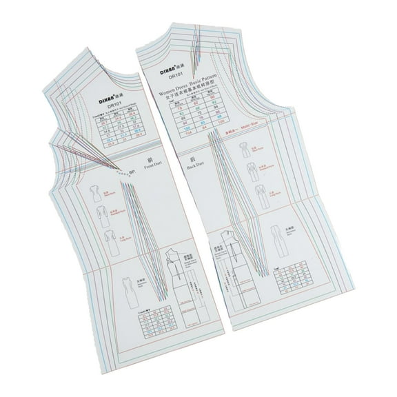 Women's Dress Ruler for Creating Basic Dress Pattern Templates Dressmaking Ruler Sewing Tool