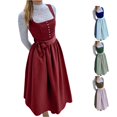 Women's Dresses â Bavarian Pinafore Apron Pleated Midi Gown â Party ...