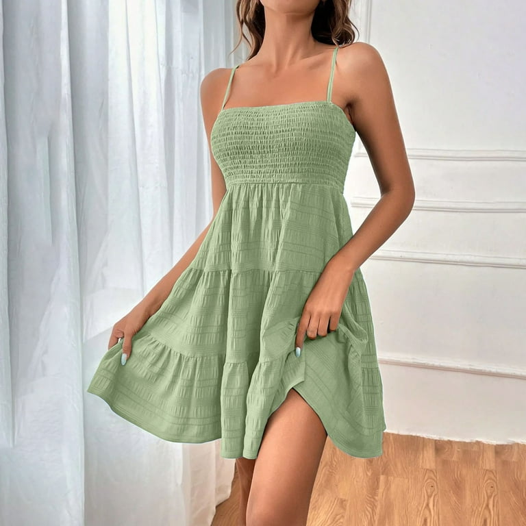 Sexy Backless Bow Ruffles Printed Summer Plaid Dress Sexy Backless Bow Ruffles Printed Summer Plaid Dress