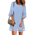 thumbnail image 1 of Women's Dresses for Summer Casual Crewneck Loose Mesh Panel Dress Size M, 1 of 8
