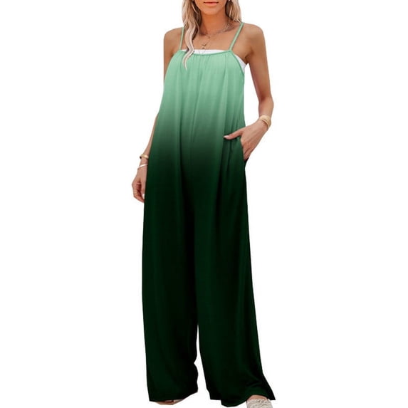 Women's Dressy Jumpsuits Women Fashionable Casual Comfortable Gradient Color Loose Camisole Jumpsuit,Jumpsuit Womens Pants Casual Dress Pants Women