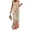 thumbnail image 1 of Women's Dressy Jumpsuits Women's Printed Jumpsuit Casual Button Pocket Sleeveless Wide Leg Trousers Jumpsuit Womens Pants Casual Dress Pants Women, 1 of 7