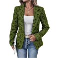 thumbnail image 1 of Women's Dressy Lapel Collar Vintage Floral Blazers | Business Casual Long Sleeve Suit Jacket with Faux Flap Pockets Button Closure Fall Office Outfits, 1 of 4