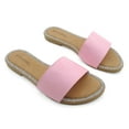 thumbnail image 1 of GJPBGK Women's Dressy Slide Sandals - Comfortable Flat Slip-On Shoes for Women, Stylish Sandals for Casual Outfits, Parties, Beach, and Everyday Wear, Sizes 6-10, 1 of 6