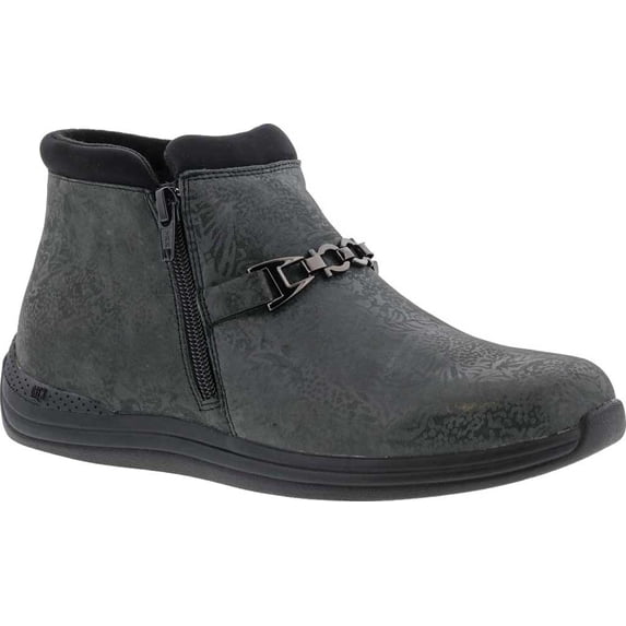 Women's Drew Blossom Bootie Black Foil Leather 6.5 M
