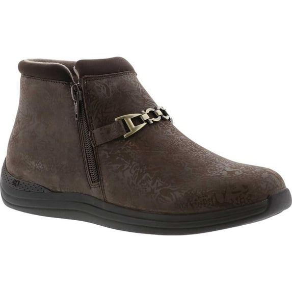 Women's Drew Blossom Bootie Brown Foil Leather 8.5 WW