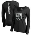 thumbnail image 1 of Women's Drew Doughty Black Los Angeles Kings Backer Name & Number Slim Fit Long Sleeve V-Neck T-Shirt, 1 of 3
