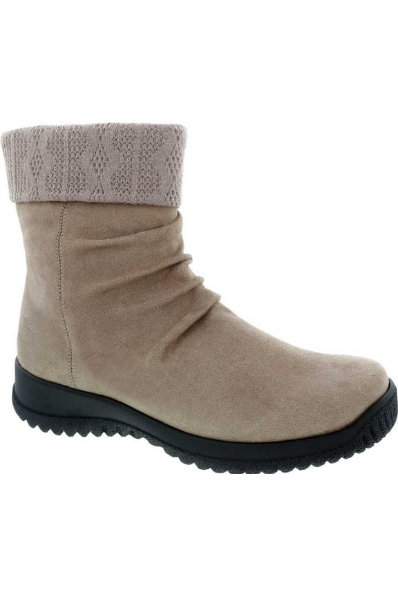 Women's Drew Kalm Slouch Ankle Boot Stone Microsuede 6.5 W