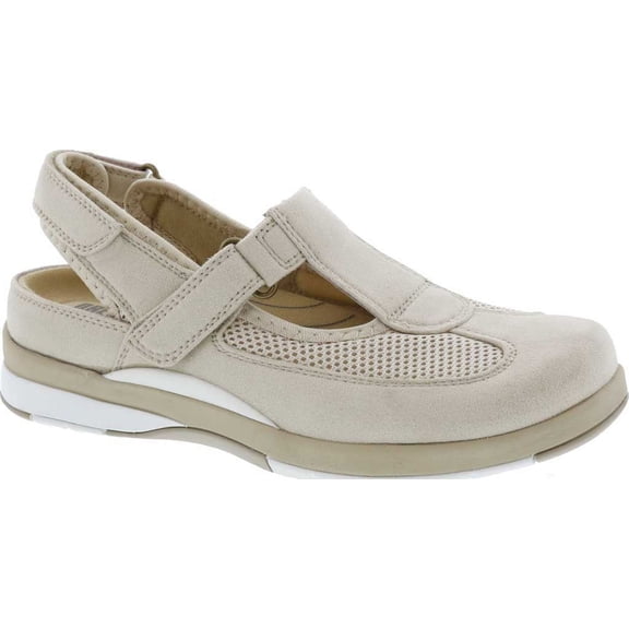 Women's Drew Odyssey Slingback Cream Microsuede/Mesh 11.5 N