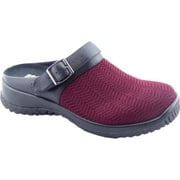 Drew Shoes Savannah 17100 Womens Casual Clog Canvas Buckle 8 Narrow Burgundy