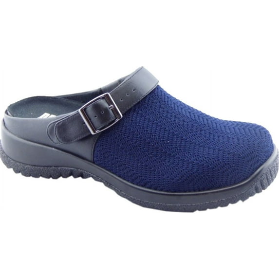 Women's Drew Savannah Clog Navy Wavy Stretch 10 N